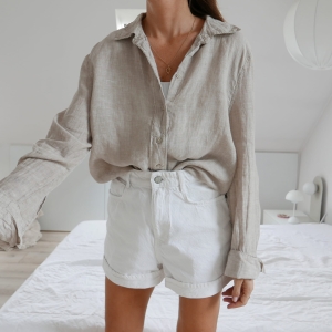 koszula • GINA TRICOT • M • 100% len