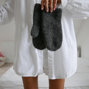  rękawiczki • HAND KNITTED • wełna
