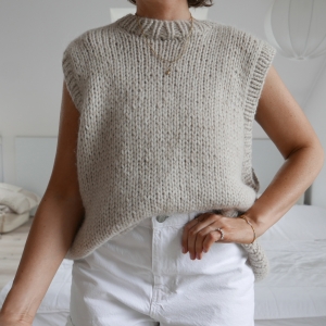 kamizelka • HAND KNITTED • M/L • wełna